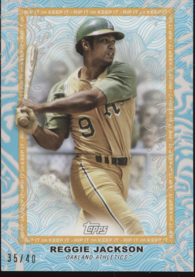 Reggie Jackson 2022 Topps Rip Card Aqua 35/40 #9