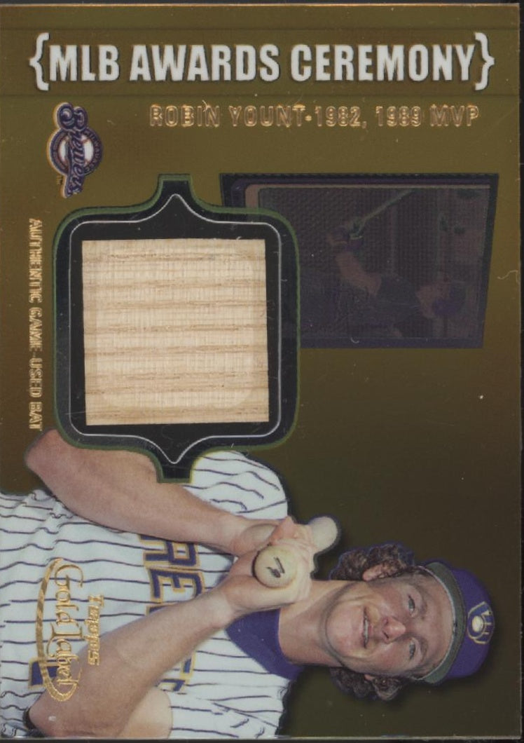 Robin Younts 2002 Topps Gold Label MLB Awards Ceremony Bat Relic #ACR-RY
