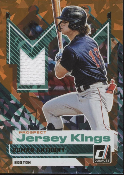 Roman Anthony 2025 Panini Donruss Prospect Jersey Kings Orange Ice Foil Swatch