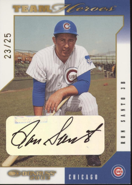 Ron Santo 2002 Donruss Team Heroes Auto 23/25 #117
