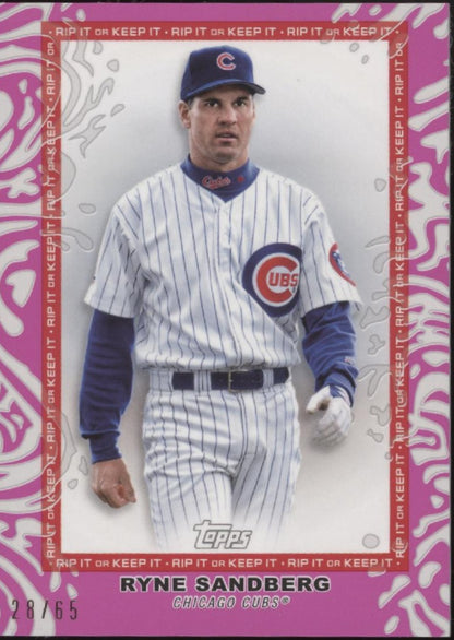 Ryne Sandberg 2022 Topps Rip Card Fuchsia 28/65 #11