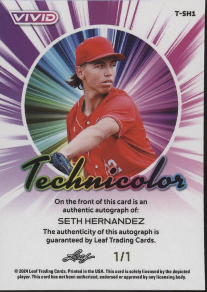 Seth Hernandez 2024 Leaf Vivid Technicolor Auto 1/1 #T-SH1