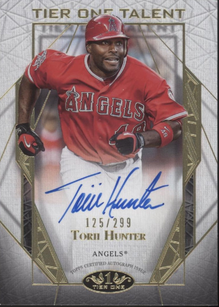 Torii Hunter 2022 Topps Tier One Talent Auto 125/299 #T1TA-THU