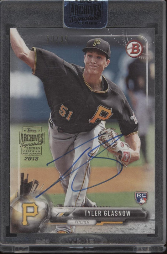 Tyler Glasnow 2018 Topps Archives Signature Series RC Auto 59/99 #56