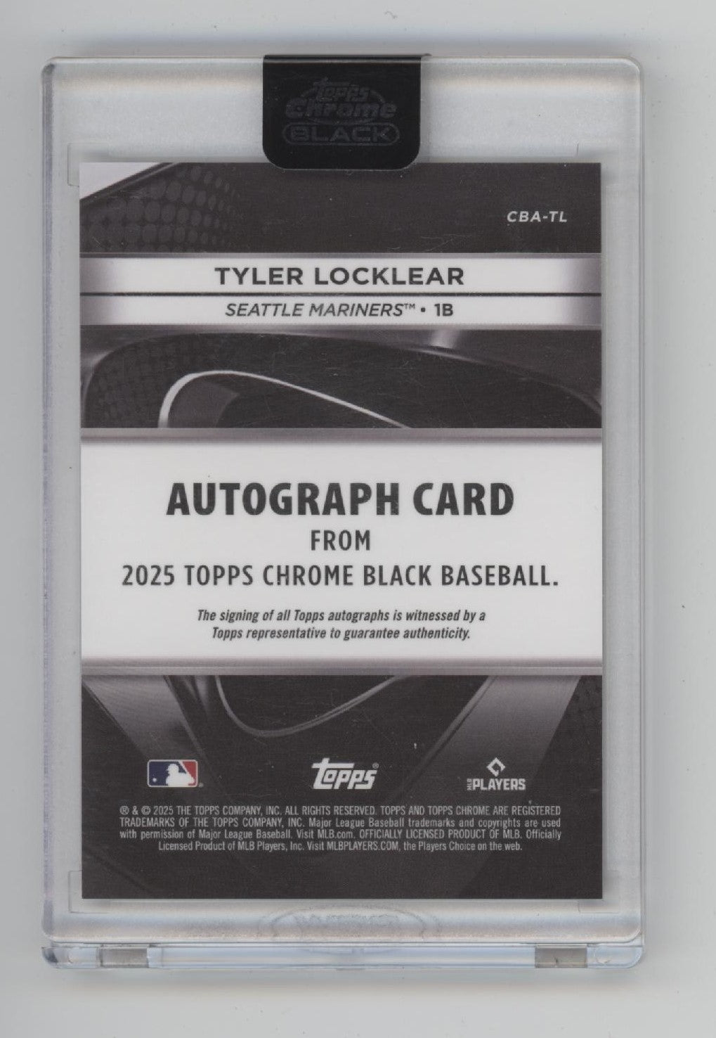 Tyler Locklear 2025 Topps Chrome Black Gold Refractor RC Auto 20/50 #CBA-TL