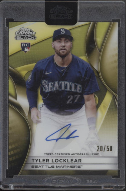 Tyler Locklear 2025 Topps Chrome Black Gold Refractor RC Auto 20/50 #CBA-TL