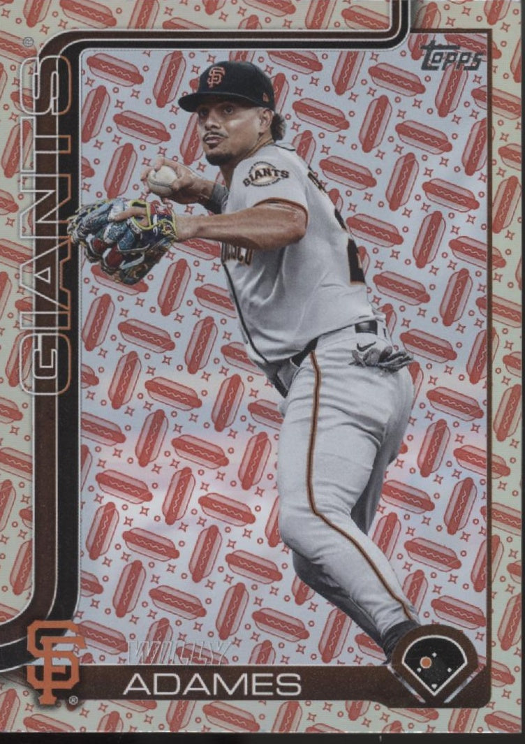 Willy Adames 2025 Topps Series 2 Value Box Holiday Hot Dog Foil 77/99 #521