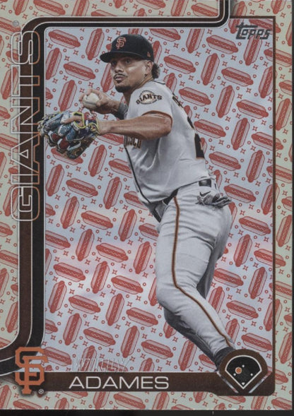Willy Adames 2025 Topps Series 2 Value Box Holiday Hot Dog Foil 77/99 #521