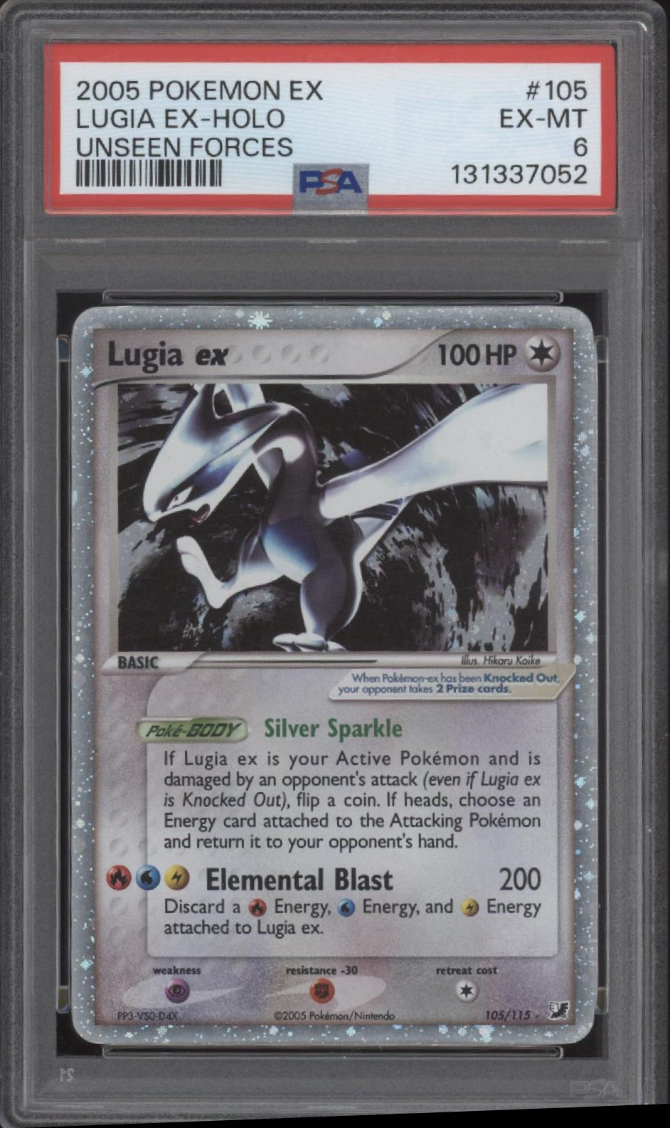 Lugia ex Pokemon Unseen Forces Holo #105 PSA 9