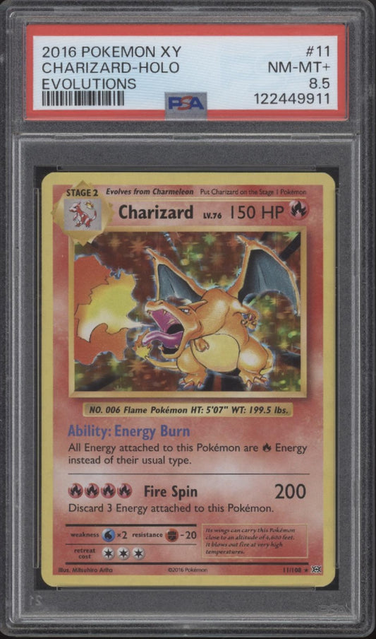 Charizard Pokemon XY Evolutions Holo #11 PSA 8.5
