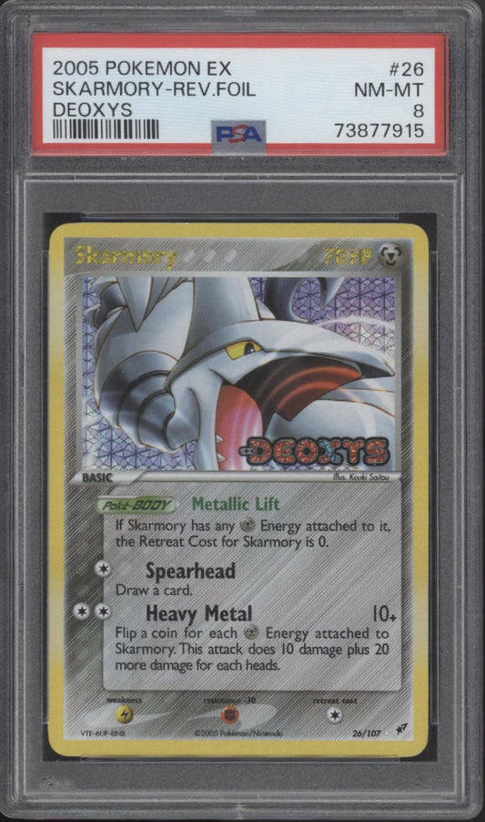 Skarmory Pokemon EX Deoxys Reverse Foil #26 PSA 8