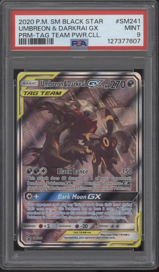 Umbreon & Darkrai GX Pokemon Tag Team Power Collection #SM241 PSA 9