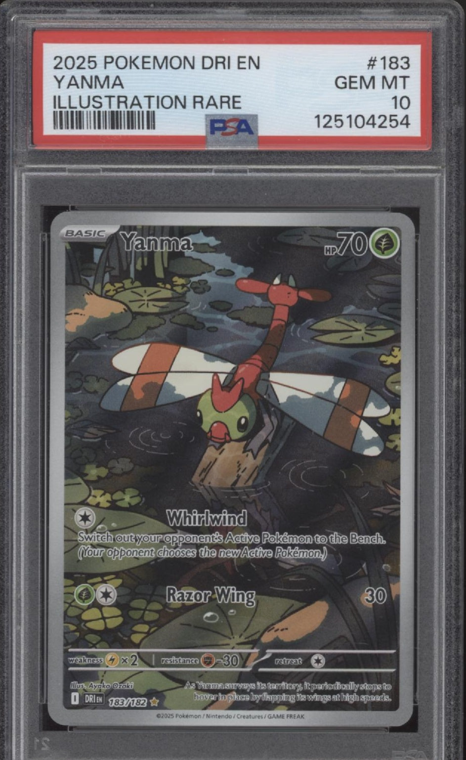 Yanma Pokemon Destined Rivals Illustration Rare #183 PSA 10