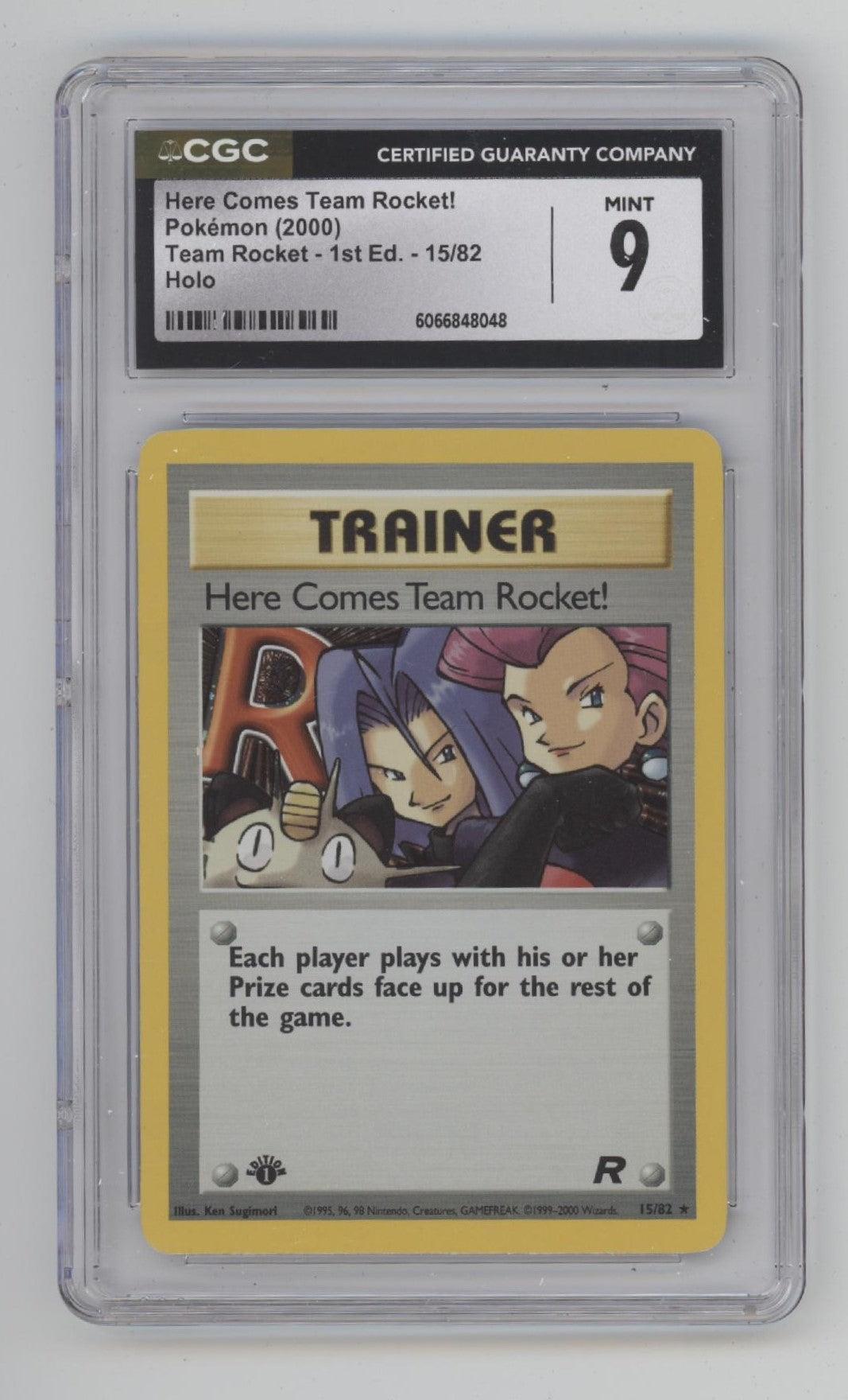 Here Comes Team Rocket! Pokemon Team Rocket Holo 1st Edition #15 CGC 9 #2