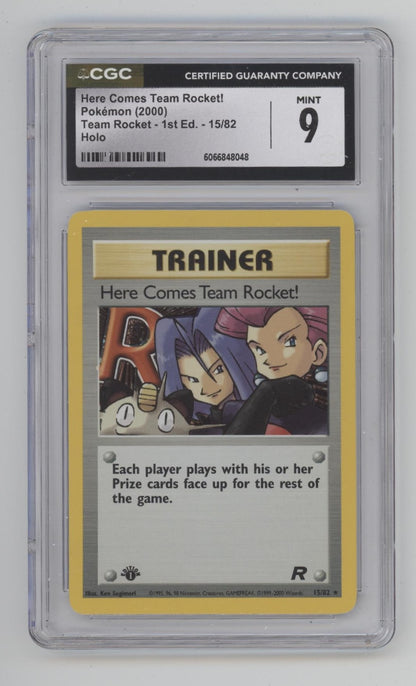 Here Comes Team Rocket! Pokemon Team Rocket Holo 1st Edition #15 CGC 9 #2