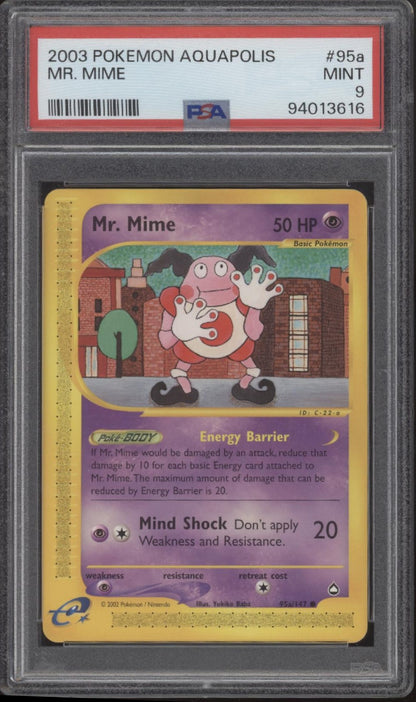 Mr. Mime Pokemon Aquapolis #95a PSA 9