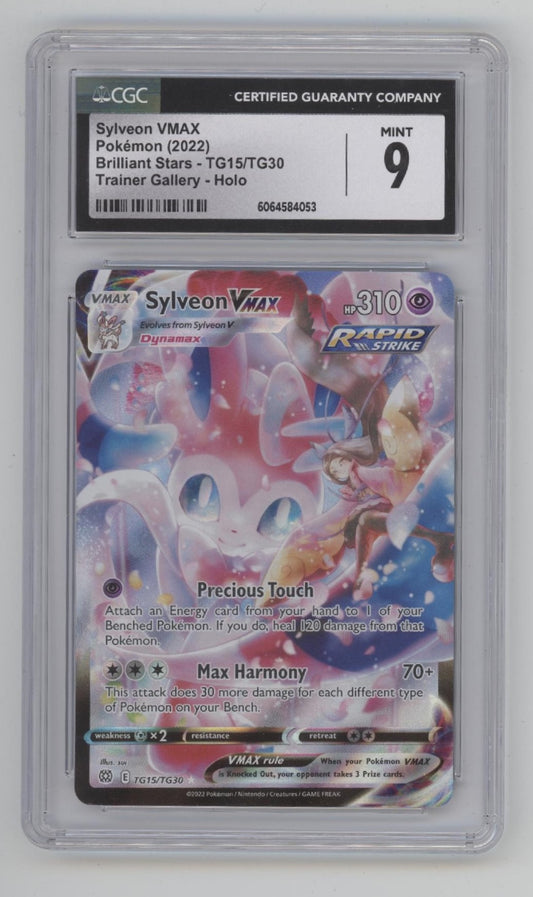 Sylveon VMAX Pokemon Brilliant Stars Trainer Gallery Holo #TG15 CGC 9