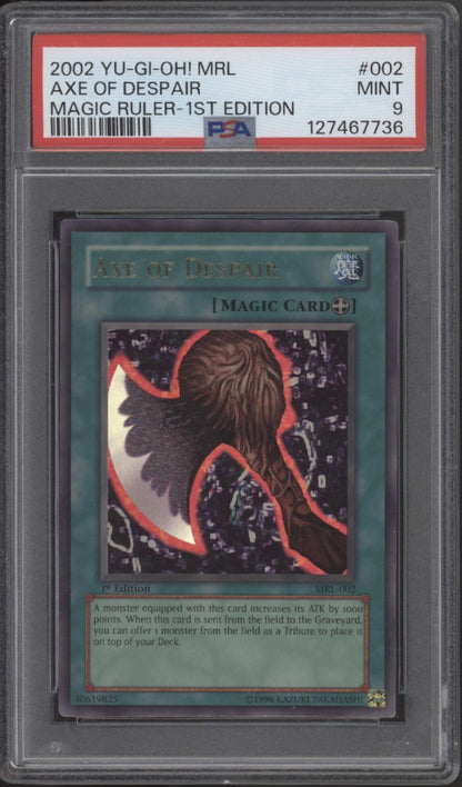 Axe of Despair Yu-Gi-Oh! Magic Ruler 1st Edition #002 PSA 9