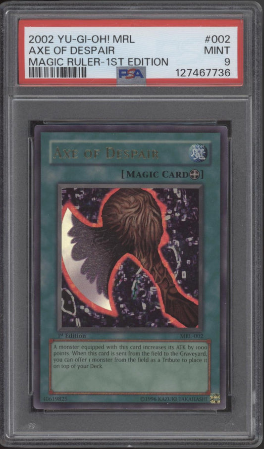 Axe of Despair Yu-Gi-Oh! Magic Ruler 1st Edition #002 PSA 9