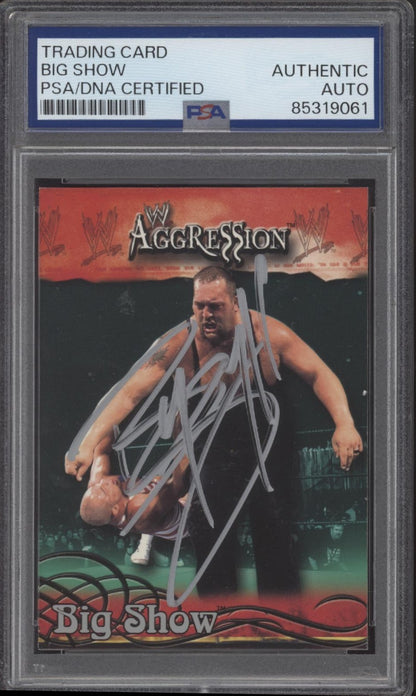 Big Show 2003 Fleer Aggression #44 with PSA Authentic Auto