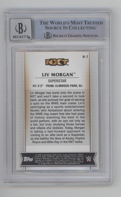 Liv Morgan 2017 Topps Women's Division #R-7 with Beckett Witnessed Auto 10
