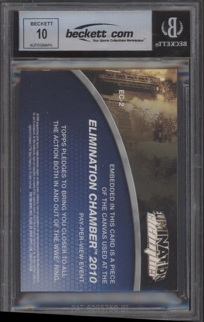 Sheamus 2010 Topps Elimination Chamber Swatch #EC2 with Beckett Witnessed Auto