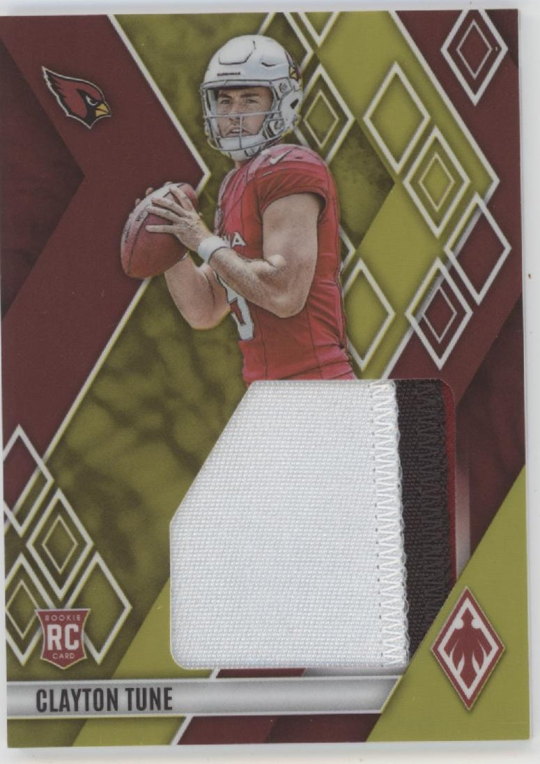Clayton Tune 2023 Panini Phoenix Yellow Swatch RC 08/50 #RJM-CT