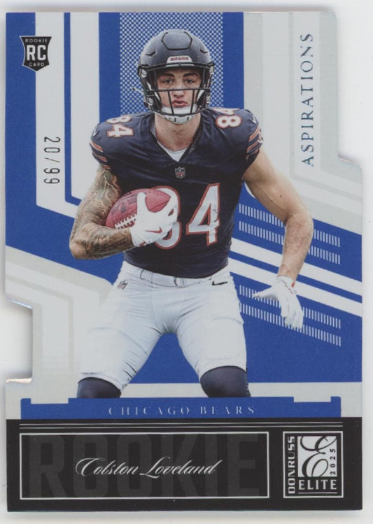 Colston Loveland 2025 Panini Donruss Aspirations Blue Die-Cut RC 20/99 #5