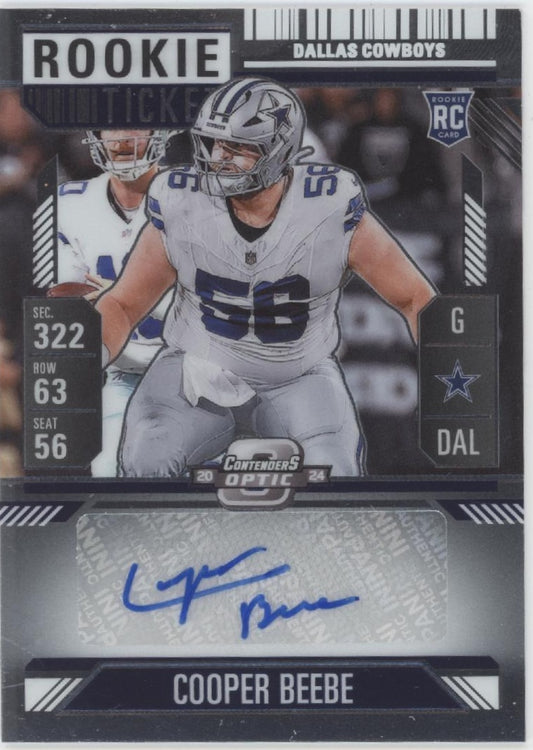 Cooper Beebe 2024 Panini Contenders Optic Rookie Ticket RC Auto #183