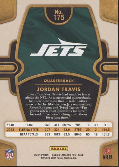 Jordan Travis 2024 Panini Gold Standard RC 05/75 #175
