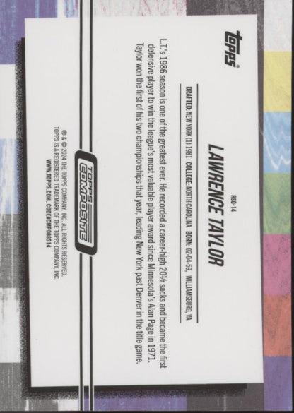 Lawrence Taylor 2024 Topps Composite Sign-Off #RSO-14