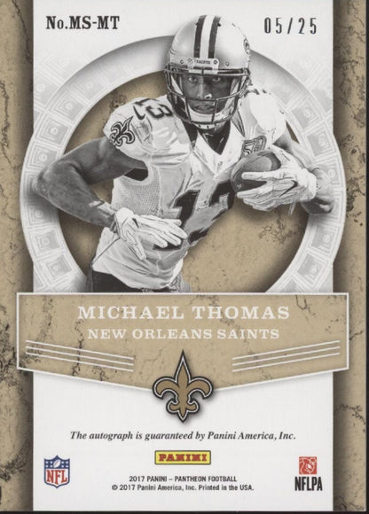 Michael Thomas 2017 Panini Pantheon Milestone Scripts Auto 05/25 #MS-MT