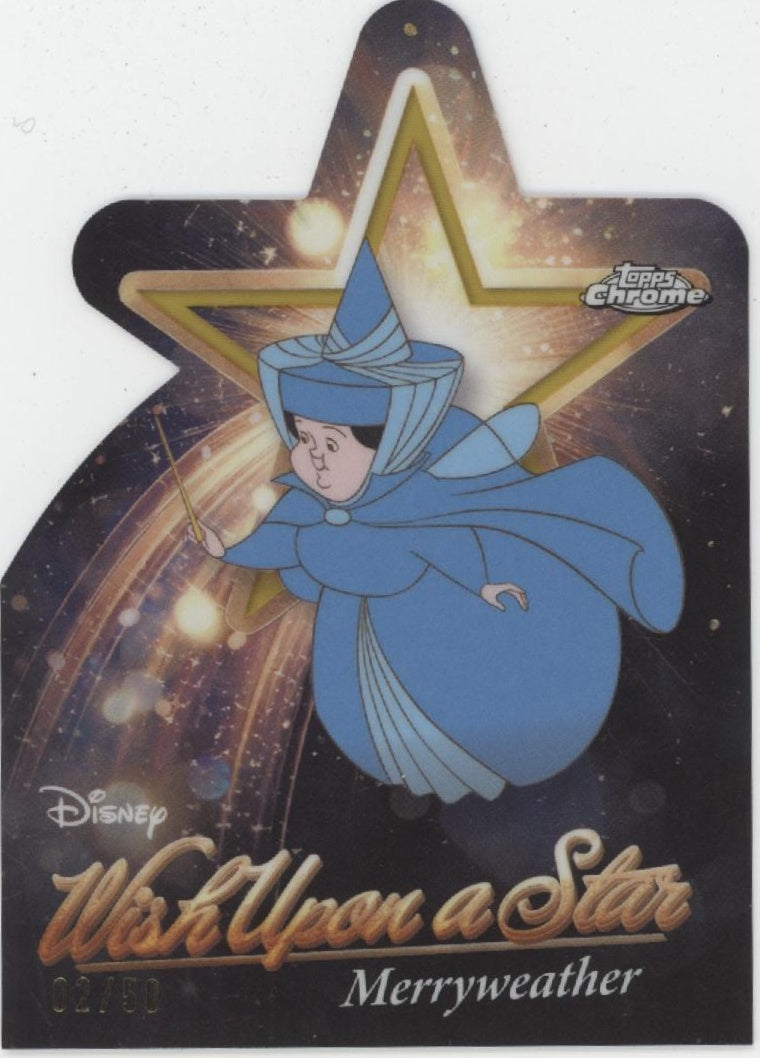 Merryweather 2025 Topps Disney Wonder A Wish Upon a Star Die-Cut 02/50 #W-12