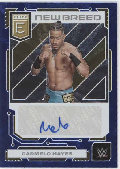 Carmelo Hayes 2023 Panini Donruss Elite New Breed Blue Auto 21/25 #NB-CHY
