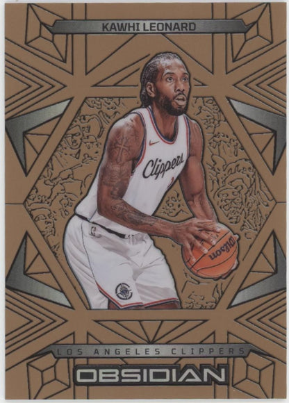 Kawhi Leonard 2024-25 Panini Obsidian Electric Etch Bronze Flood 64/99 #124