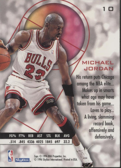 Michael Jordan 1995-96 Skybox E-XL Black #10