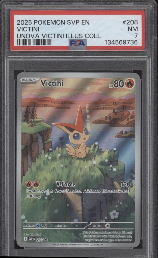 Victini Pokemon Unova Victini Illustration Collection #208 PSA 7