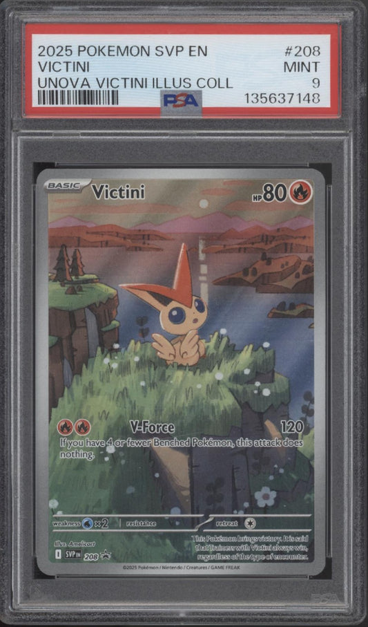 Victini Pokemon Unova Victini Illustration Collection #208 PSA 9