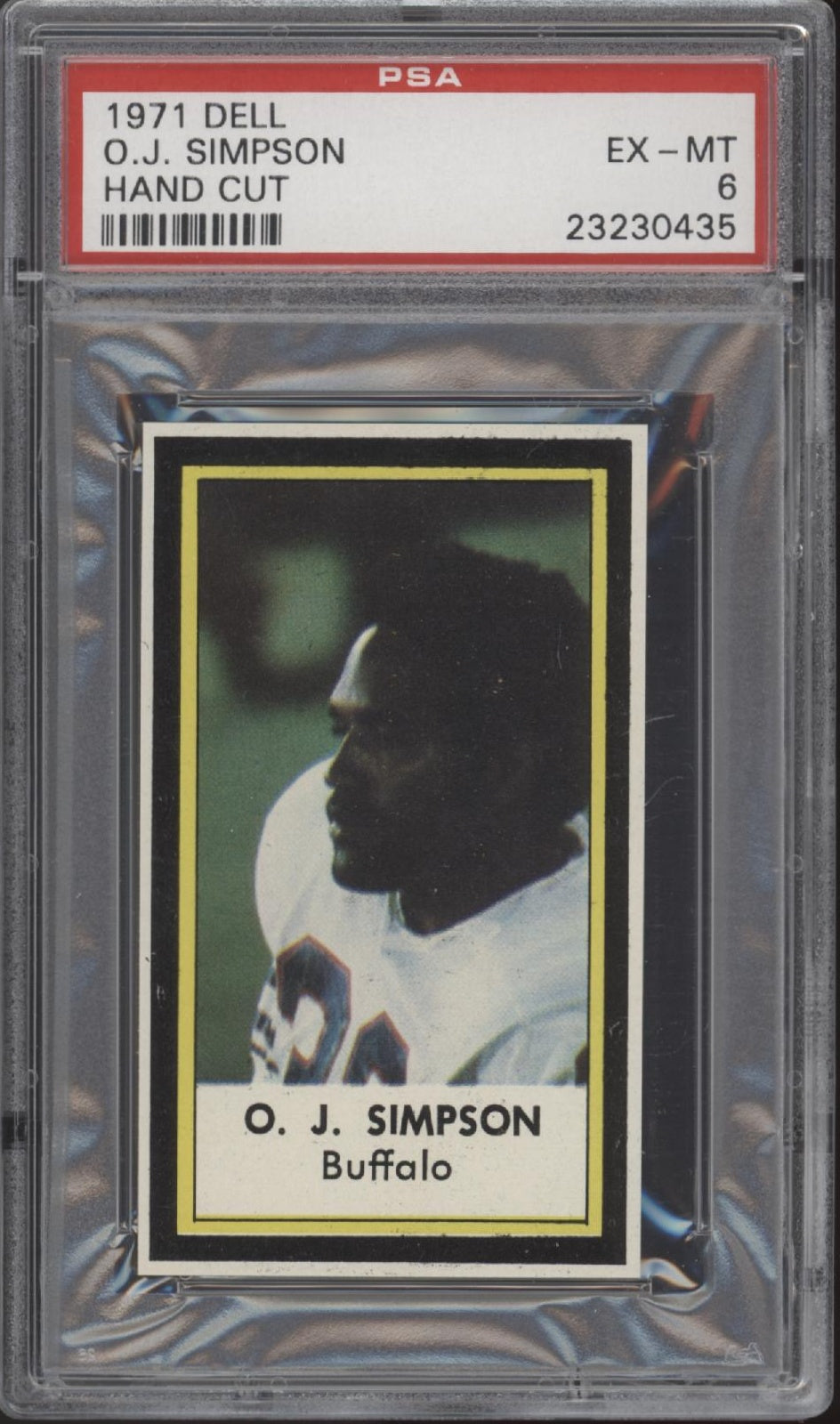 OJ Simpson 1971 Dell Hand Cut PSA 6