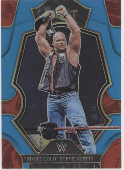 Stone Cold Steve Austin 2023 Panini Select Blue Prizm 121/199 #128