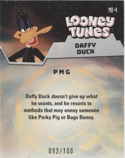 Daffy Duck 2024 Fleer Retro Looney Tunes Precious Metal Gems Red 092/100