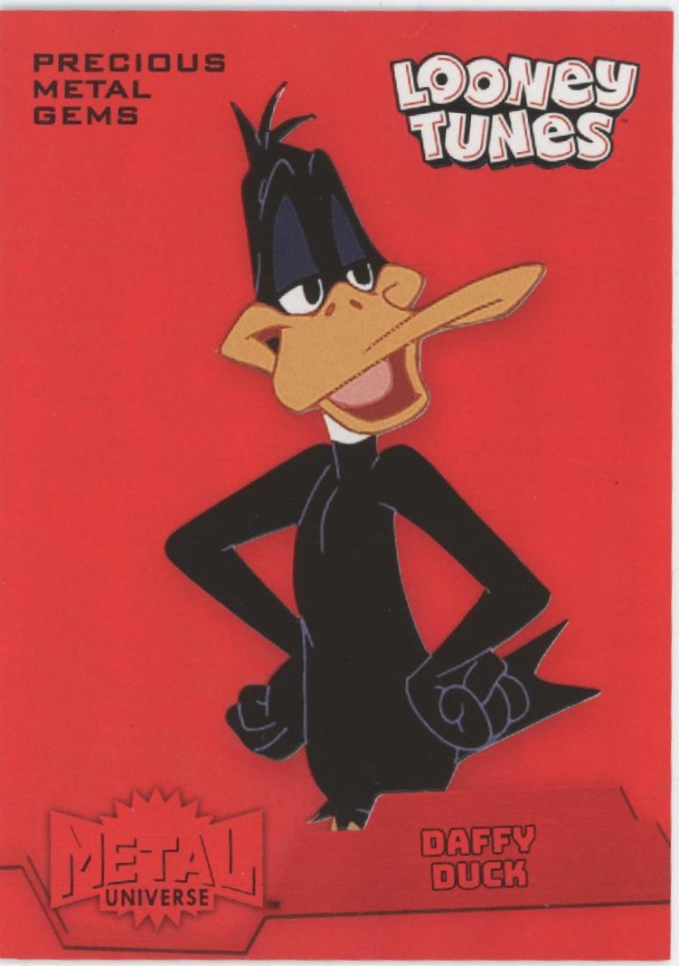Daffy Duck 2024 Fleer Retro Looney Tunes Precious Metal Gems Red 092/100