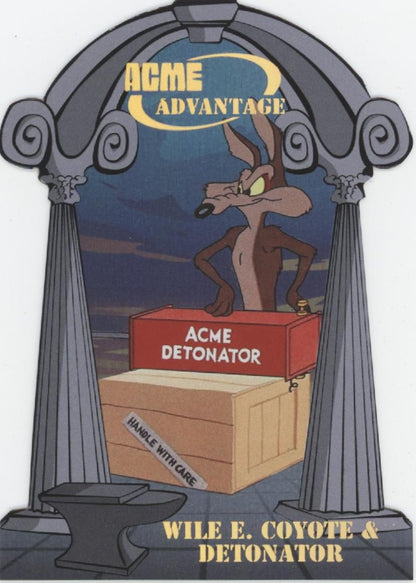 Wile E Coyote & Detonator 2024 Fleer Retro Looney Tunes Acme Advantage Die-Cut