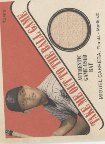 Miguel Cabrera 2004 Topps Cracker Jack Take Me Out to the Ball Game Bat Relic