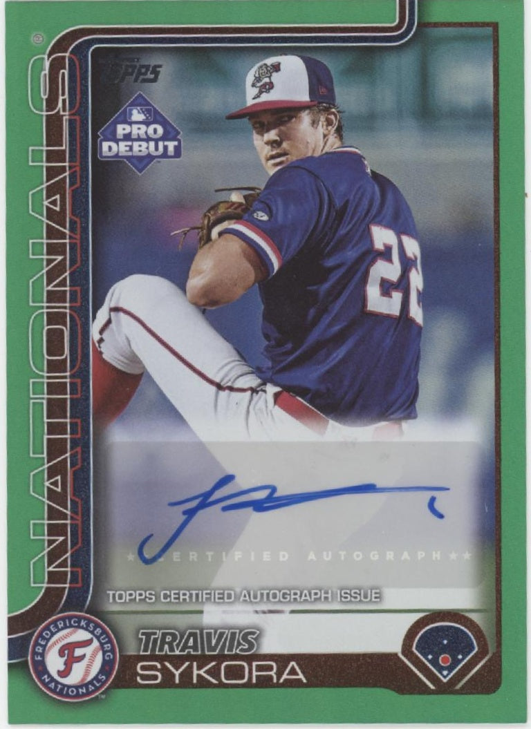 Travis Sykora 2025 Topps Pro Debut Green Holo Auto 76/99 #PD-8
