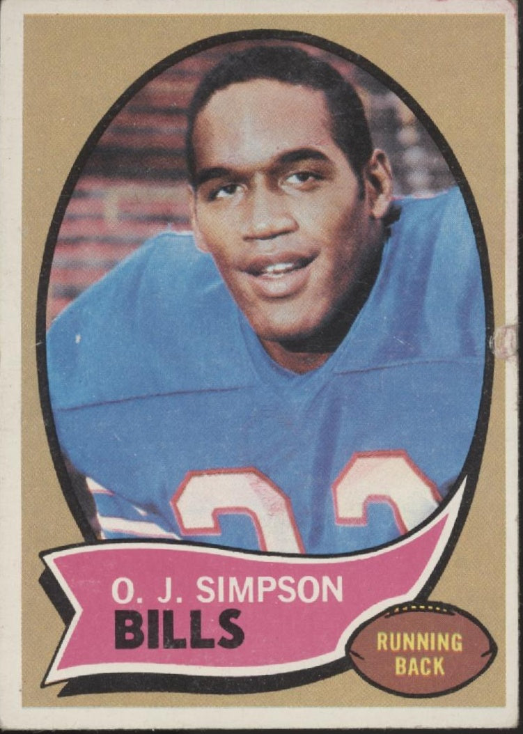 OJ Simpson 1970 Topps RC #90 Buffalo Bills VG