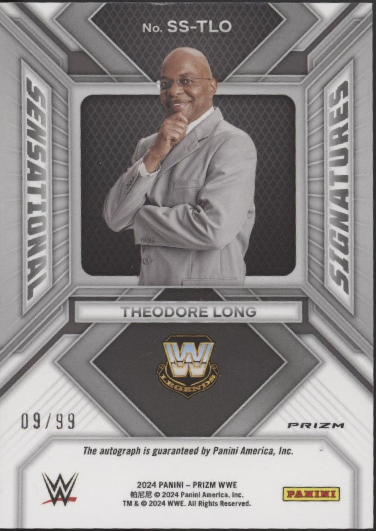 Theodore Long 2024 Panini Prizm Sensational Signatures Red Prizm Auto 09/99