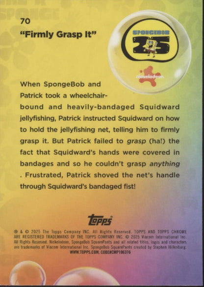 Firmly Grasp It 2025 Topps Chrome Spongebob Aqua Lava Refractor 099/199 #70