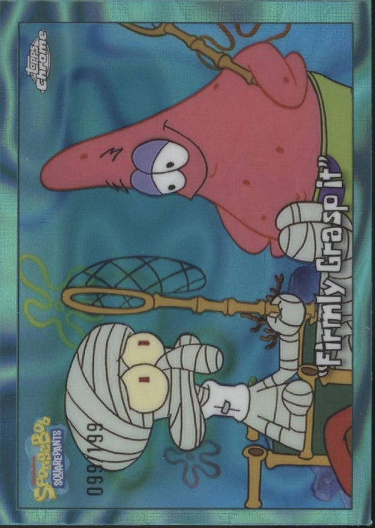 Firmly Grasp It 2025 Topps Chrome Spongebob Aqua Lava Refractor 099/199 #70