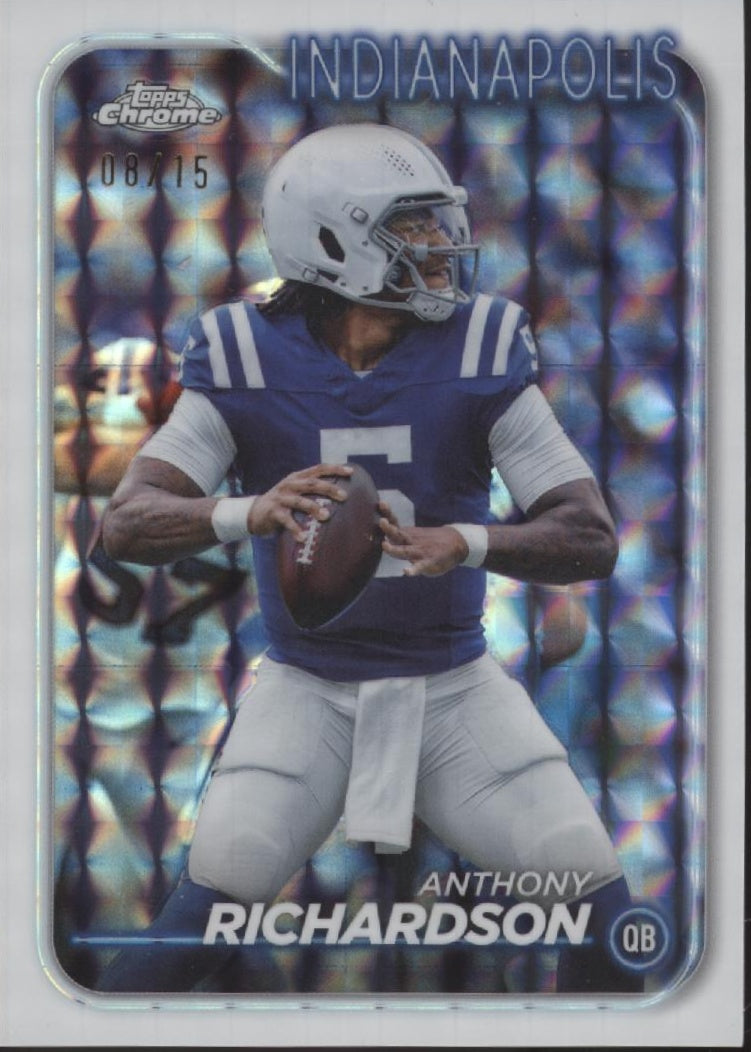 Anthony Richardson 2024 Topps Chrome White Geometric Refractor 08/15 #85